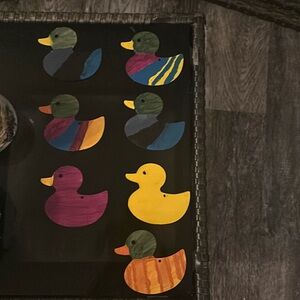 Home-made painted wood ducks-perfect for hanging